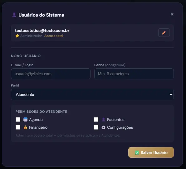 Módulo esteticista autônoma