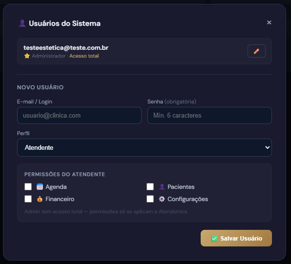 Módulo esteticista autônoma