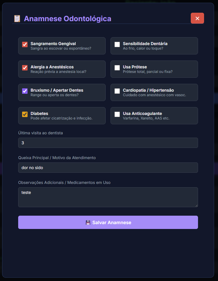 Anamnese Personalizada