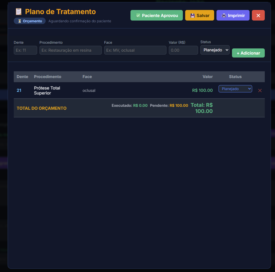 Planos de Tratamento