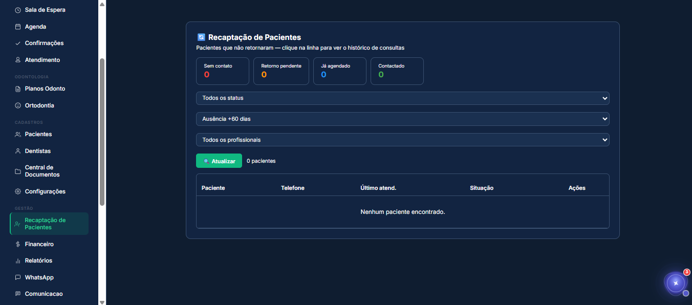 Recaptação de pacientes odontológicos